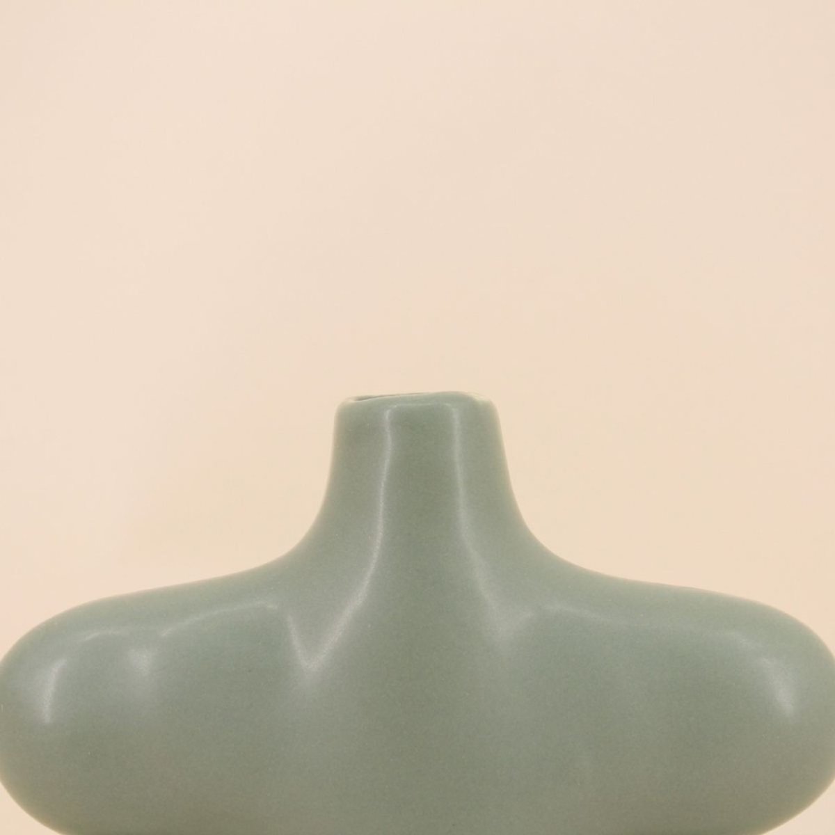 Vase forme organique, H20cm vert, ORNAMI