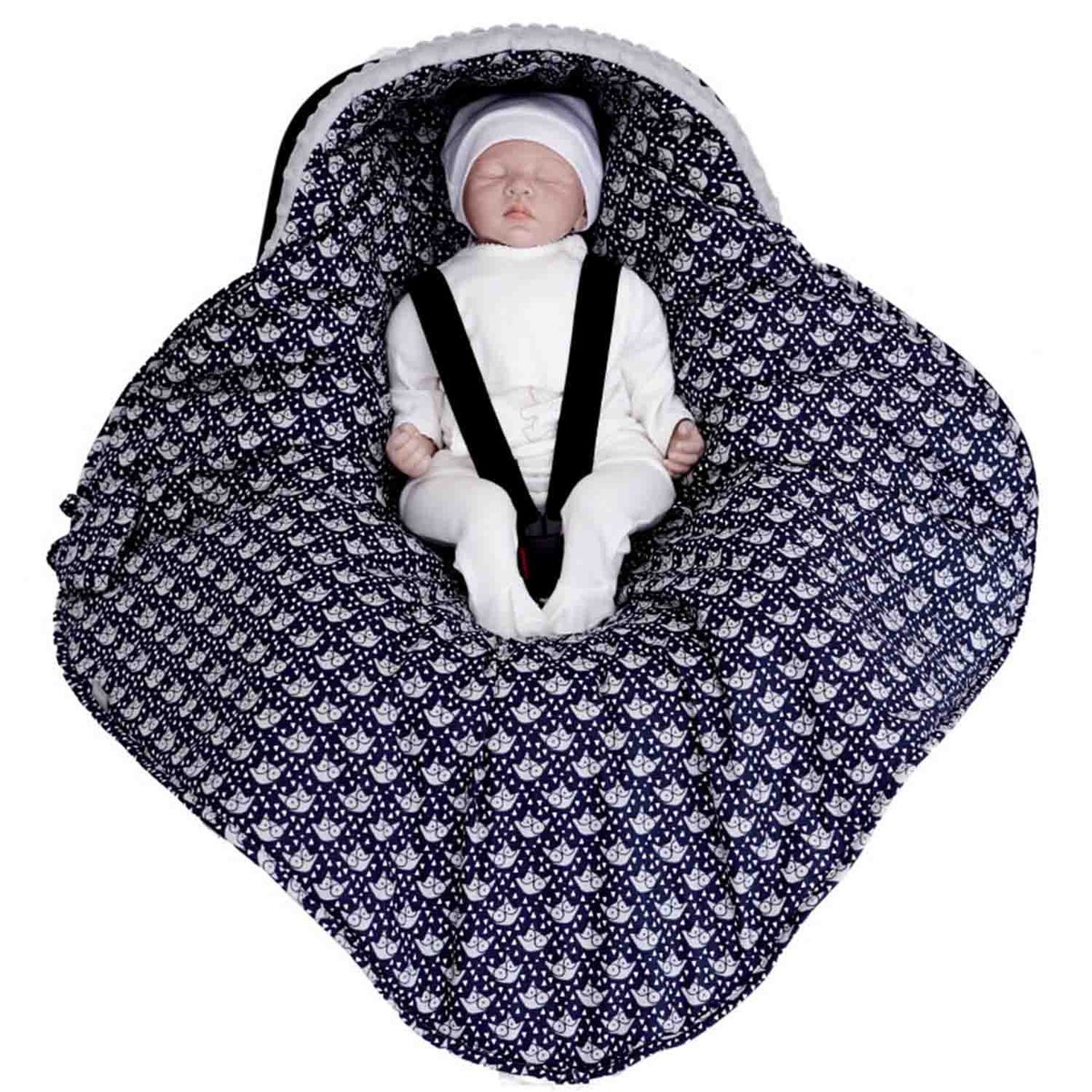 Couverture enveloppante réversible et multi-usage ELI ESKIMO bleu, SEVIRA KIDS