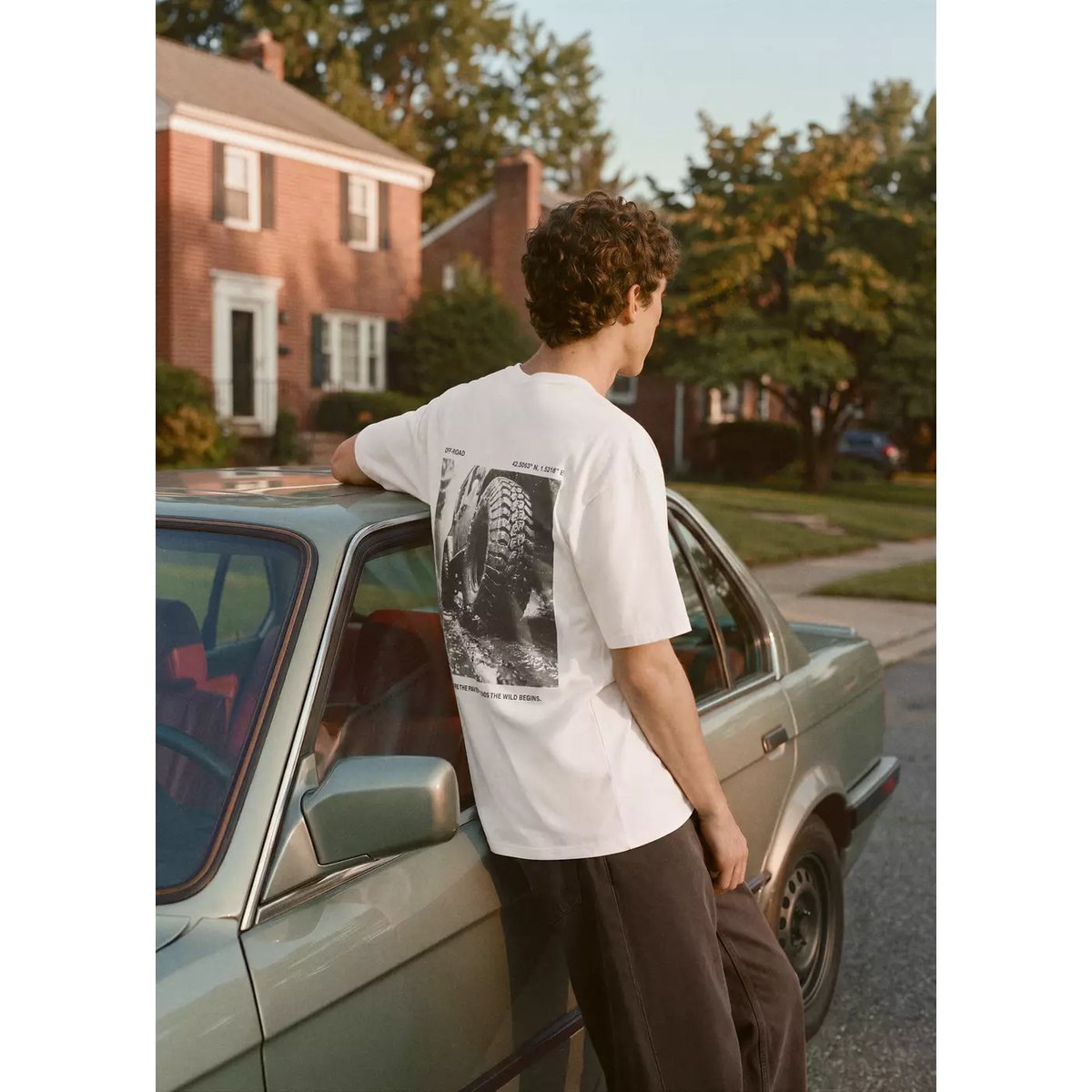T-shirt imprimé manches courtes blanc cassé, MANGO TEEN