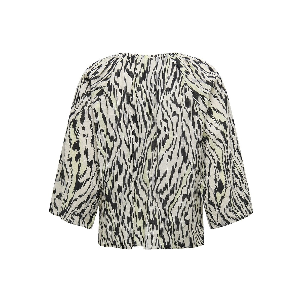 Blouse imprimée avec col à nouer imprimé marine/blanc, JDY