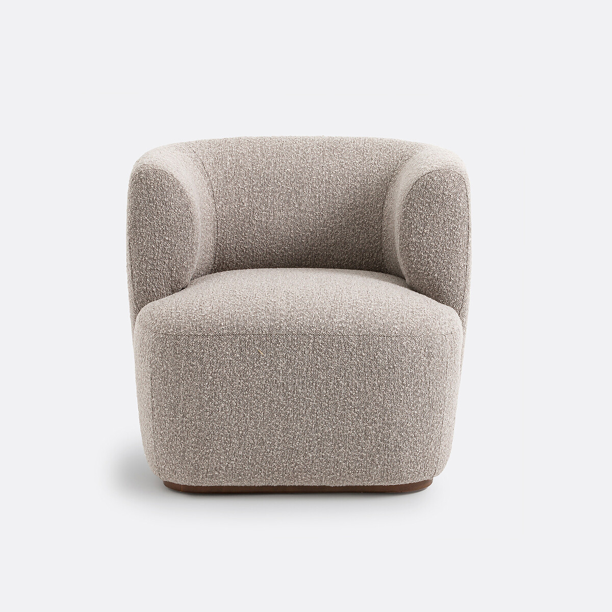 Fauteuil bouclette, Nidou gris chiné, LA REDOUTE INTERIEURS