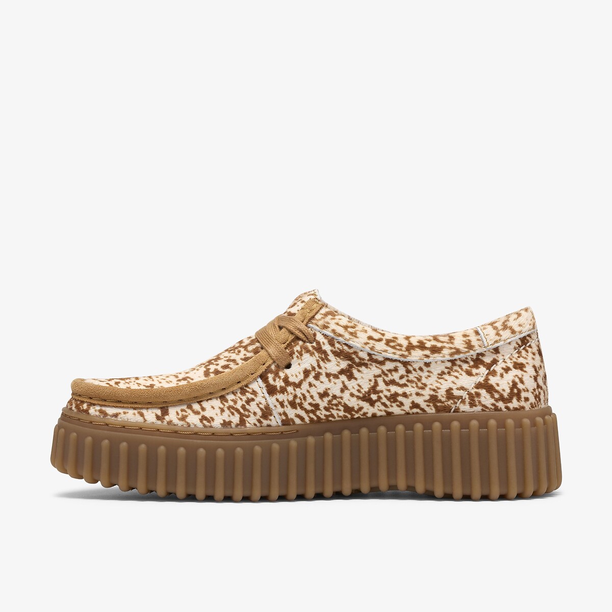Torhill Bee leather shoes white/brown, CLARKS