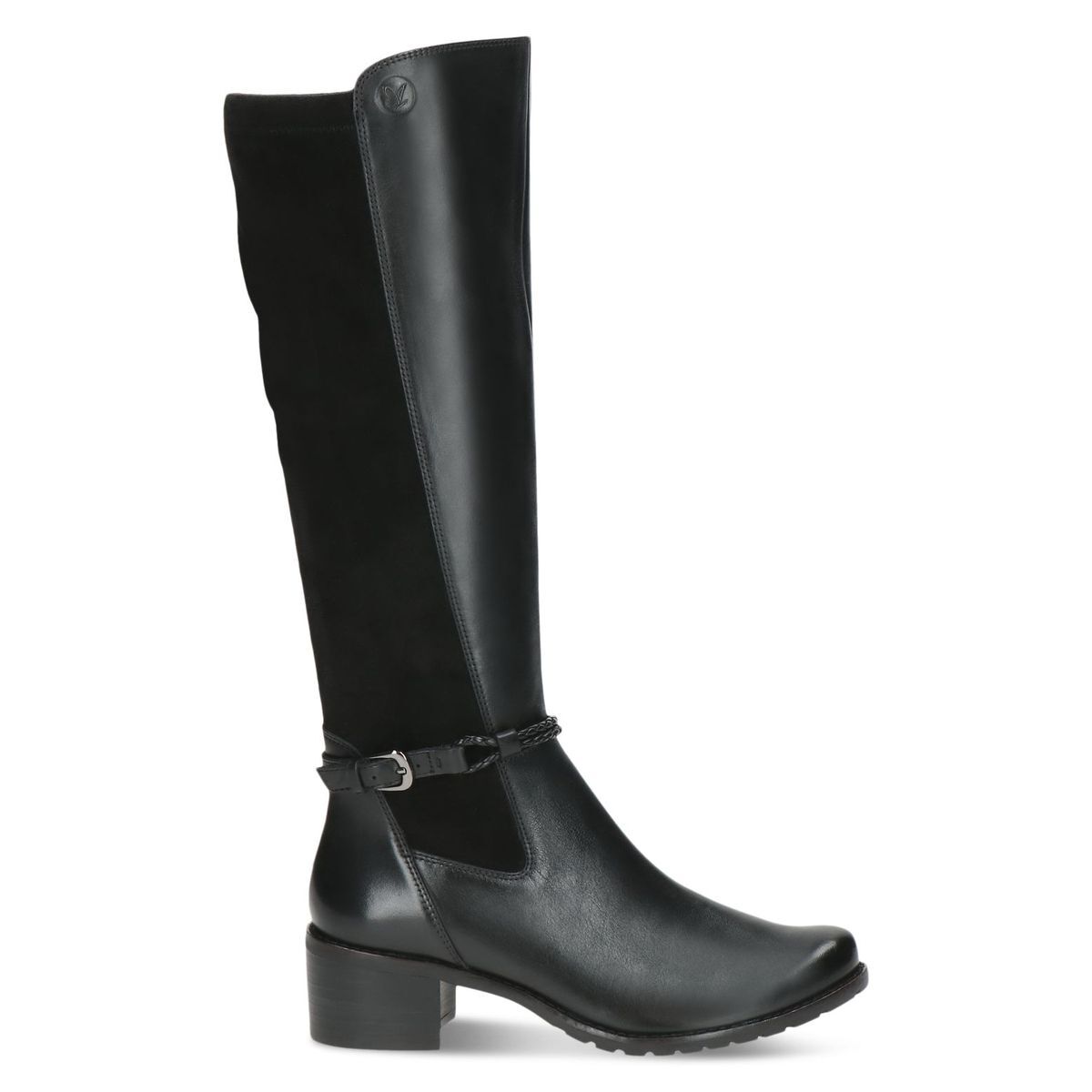 Bottes talon bloc noir zèbre, CAPRICE