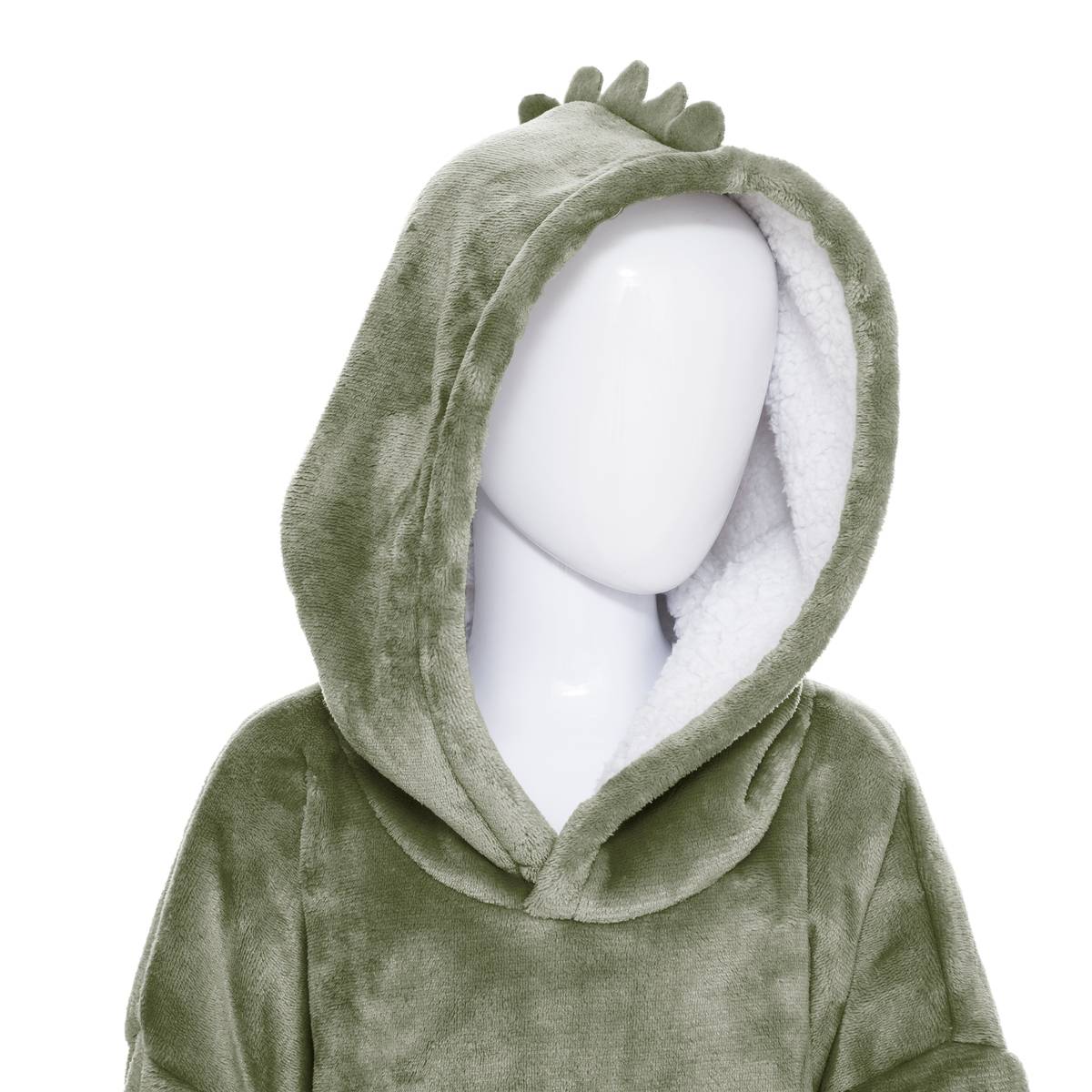 Plaid sweatshirt capuche enfant HIIS vert, ATMOSPHERA FOR KIDS