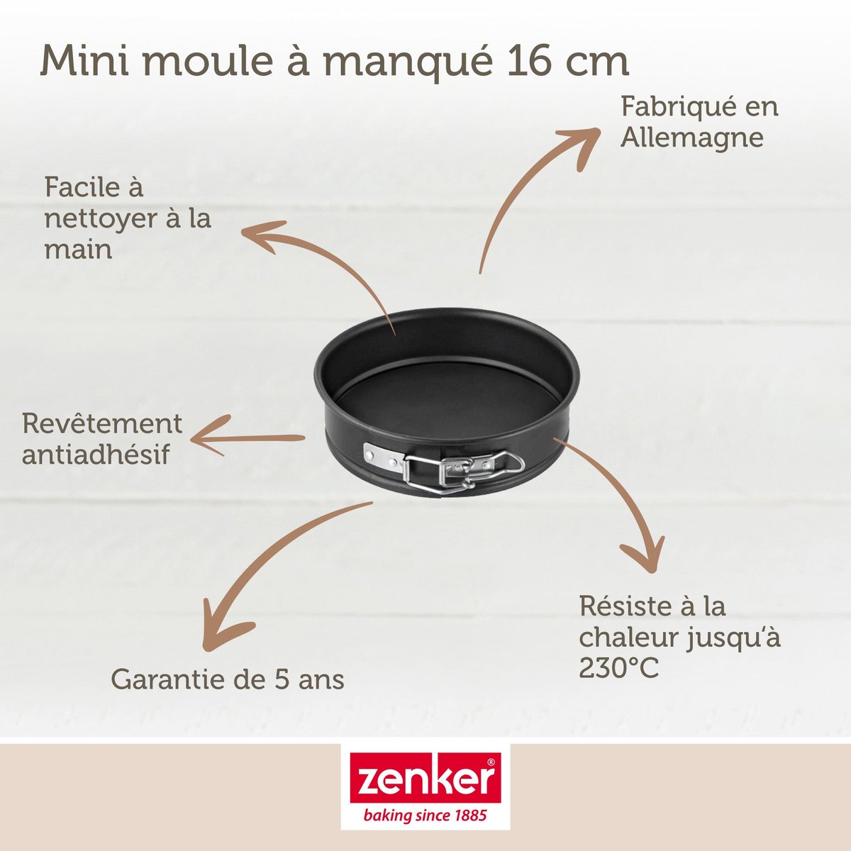 Set de 4 ustensiles de pâtisserie moule à gâteau SPÉCIAL MINI noir, ZENKER