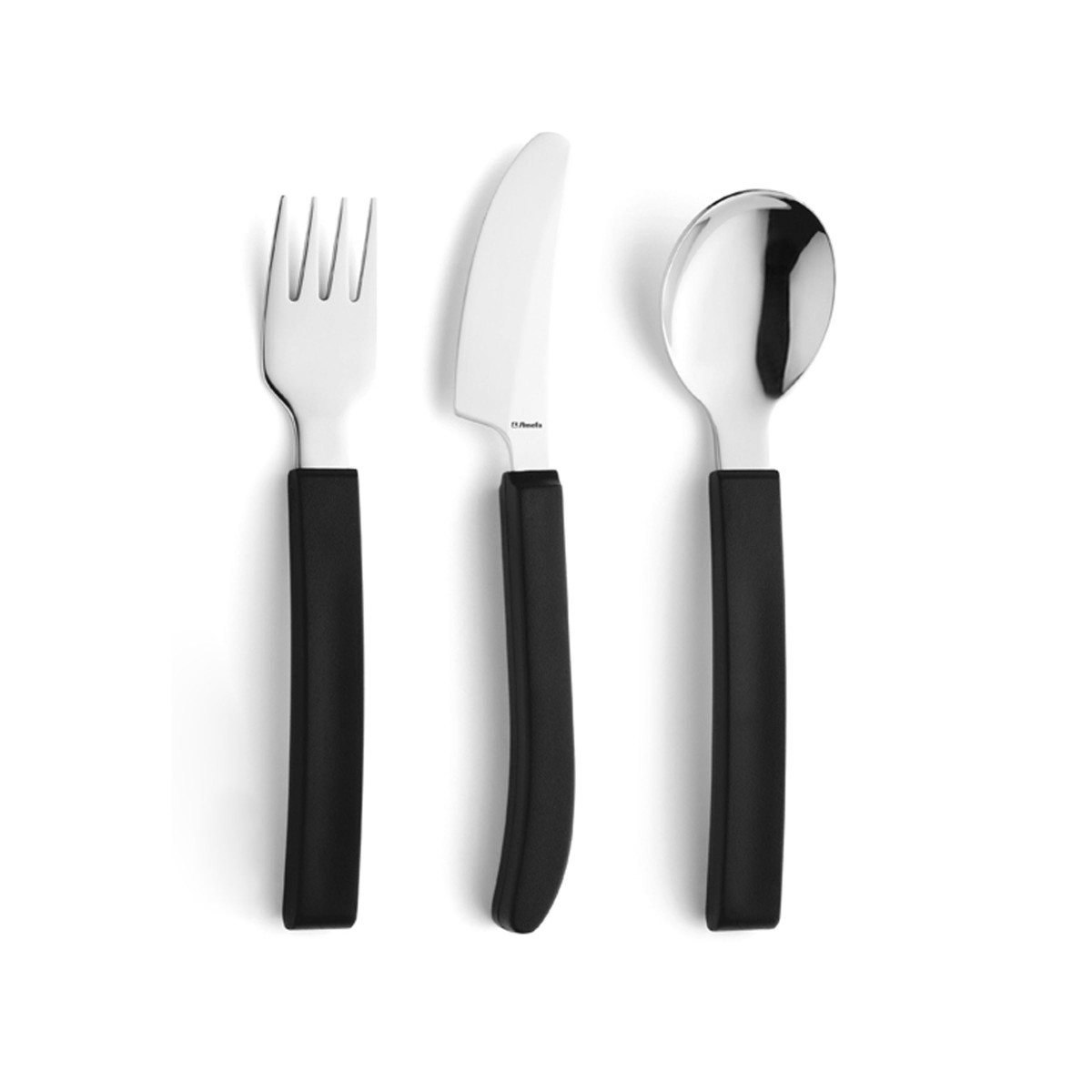 Set 3 couverts droits - HANDICAP noir, AMEFA