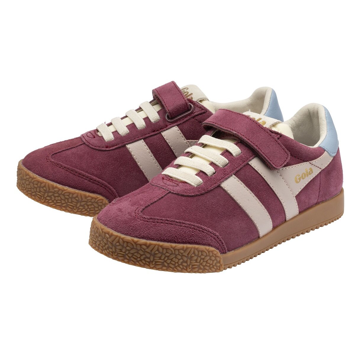 Zapatillas con cierre de velcro, de piel, ELAN STRAP cereza, GOLA
