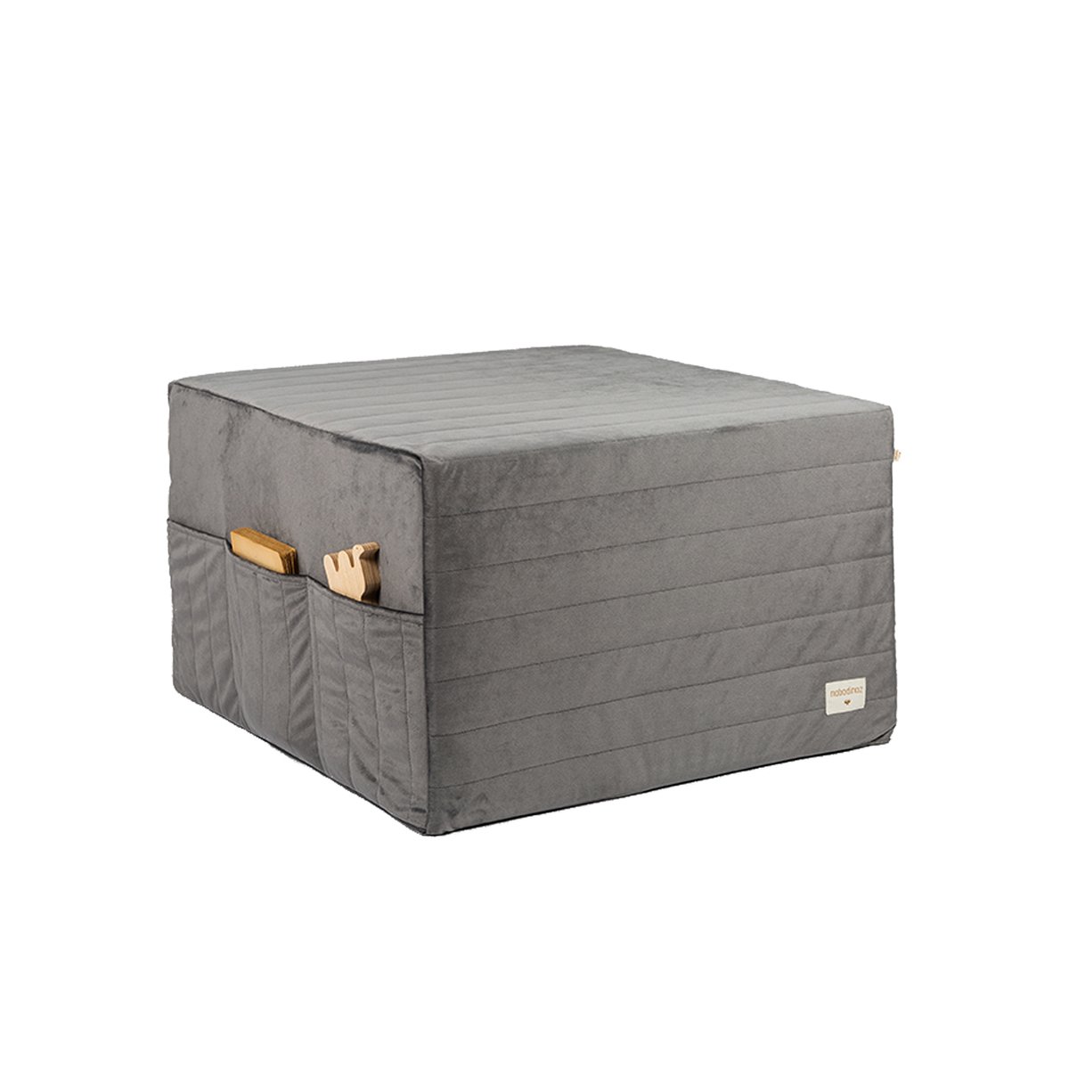 Lit d'appoint pliable SLEEPOVER gris ardoise, NOBODINOZ