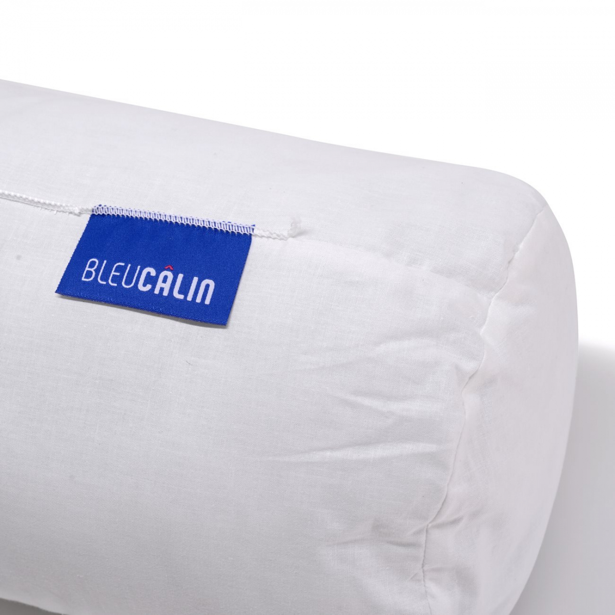 Traversin moelleux COTON BIO blanc, BLEU CALIN