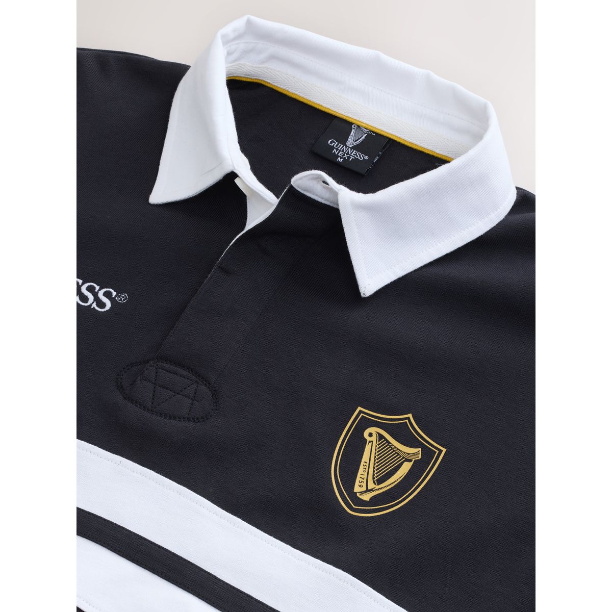 Chemise rugby effet color block horizontal guinness officiel noir, NEXT
