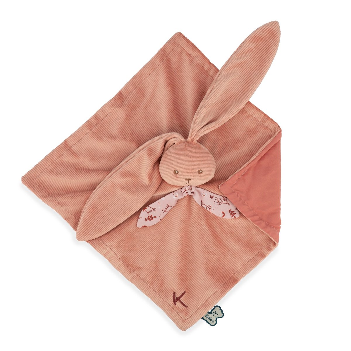Doudou plat Lapinoo vieux rose, violet, KALOO