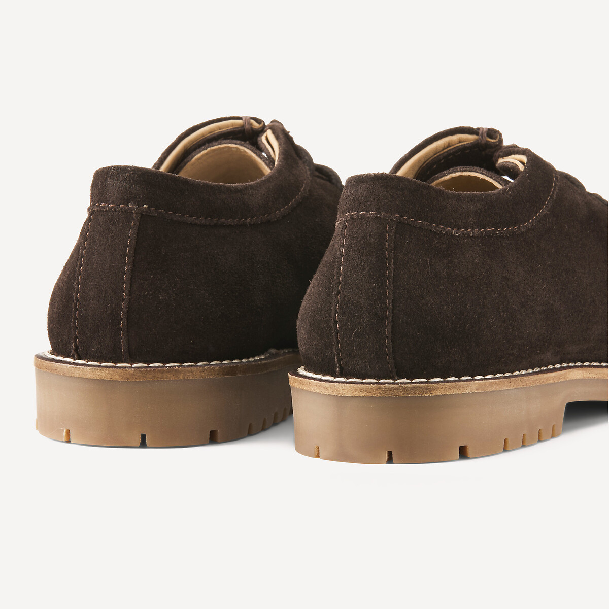 Derby in pelle scamosciata marrone, LA REDOUTE COLLECTIONS