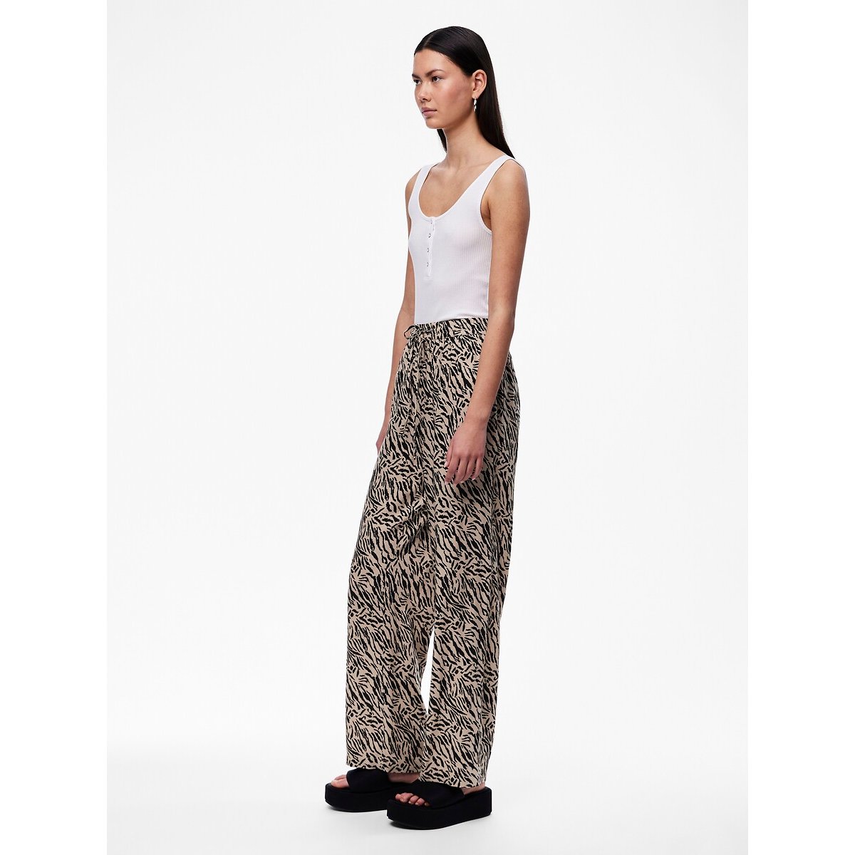 Pantalon imprimé animalier imprimé animalier, PIECES