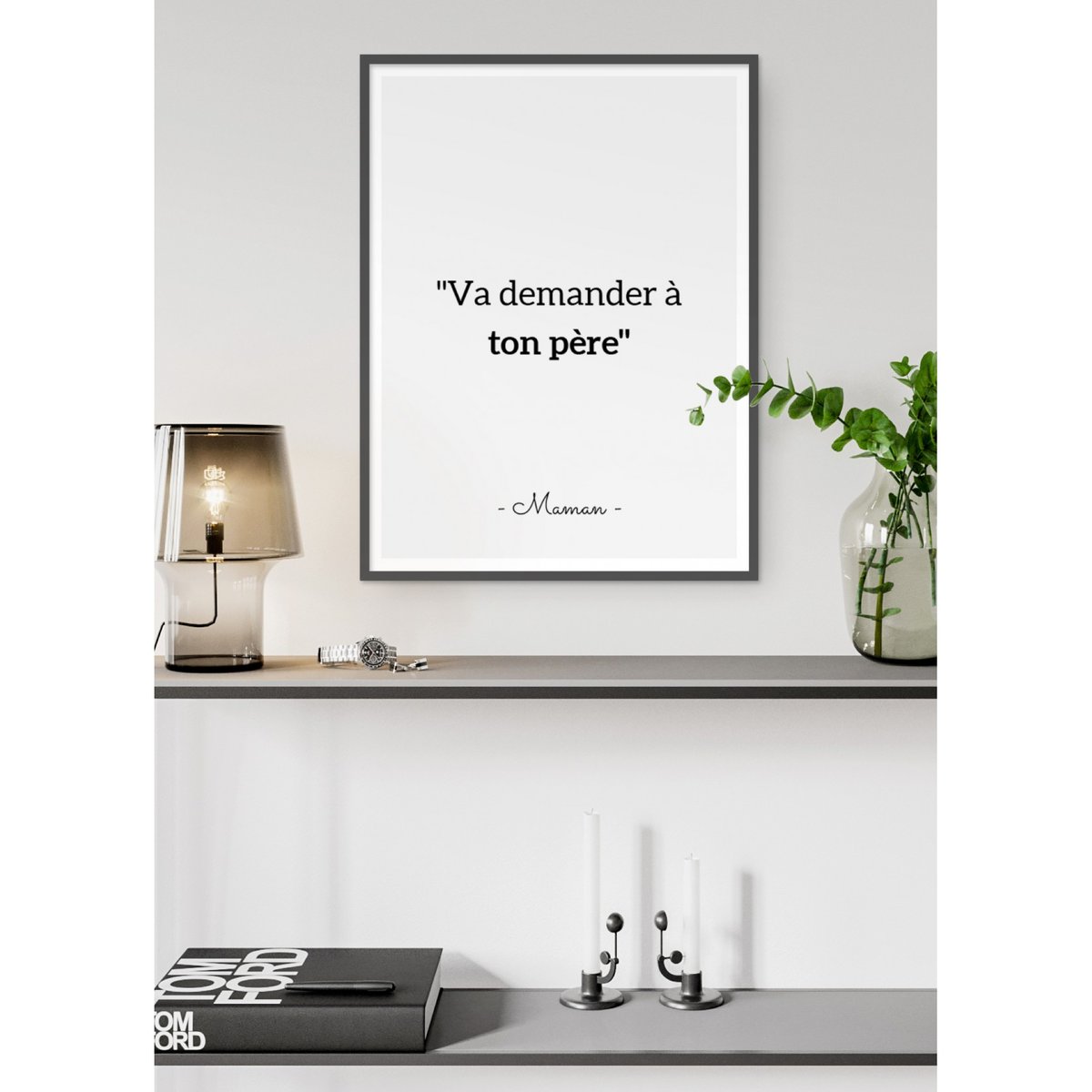 Affiche 'Va demander à ton père' blanc, L'AFFICHERIE