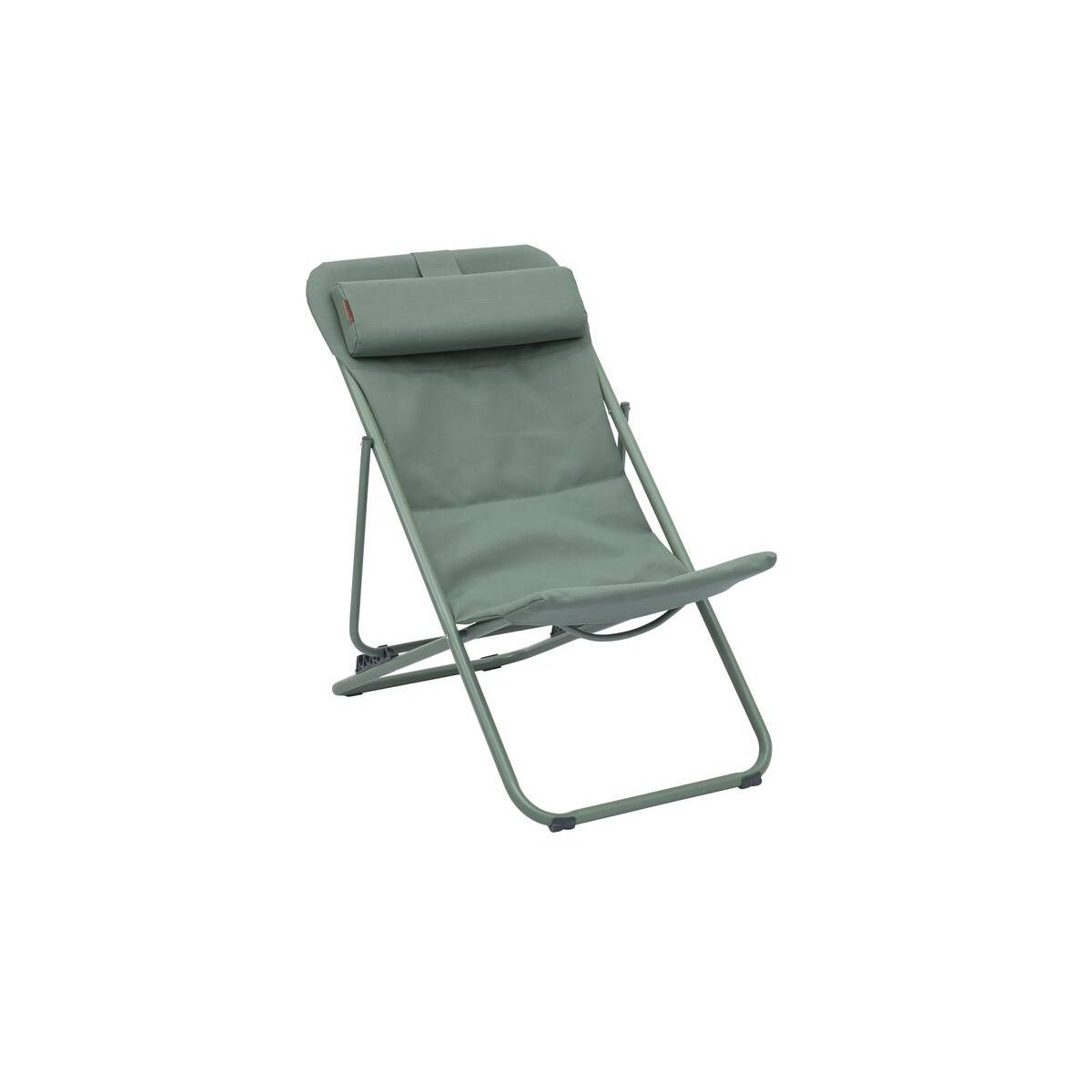 Chilienne de jardin pliable et empilable en acier MIRAEL vert laurier, HESPERIDE