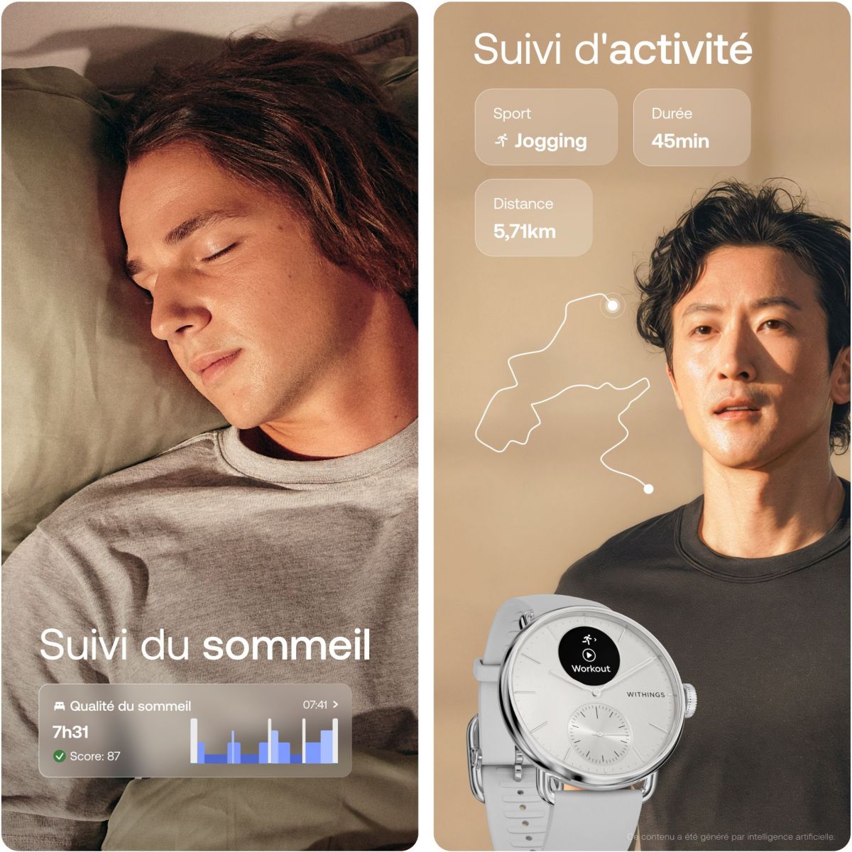 Montre connectée Scanwatch 2 38mm blanc, WITHINGS