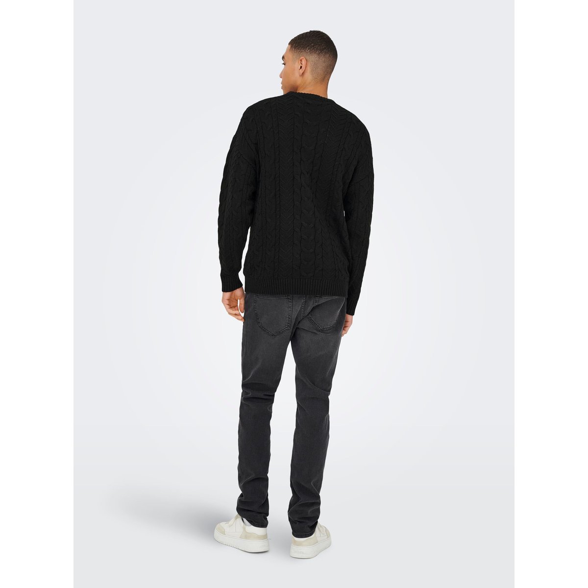 Pull En Maille black 1, ONLY & SONS