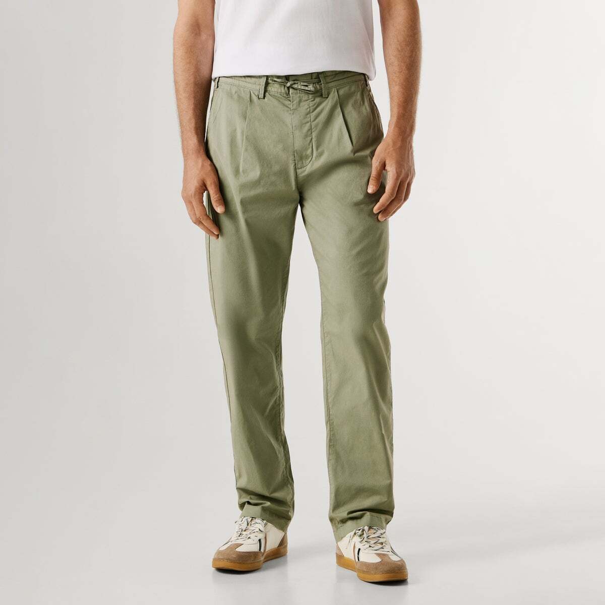 Pantalon Chino Coupe Décontractée vert palmier, PEPE JEANS