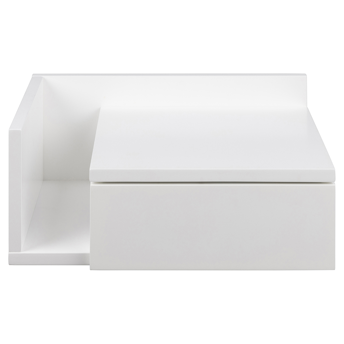 Table de chevet murale avec tiroir L40 cm NASTY blanc, MILIBOO