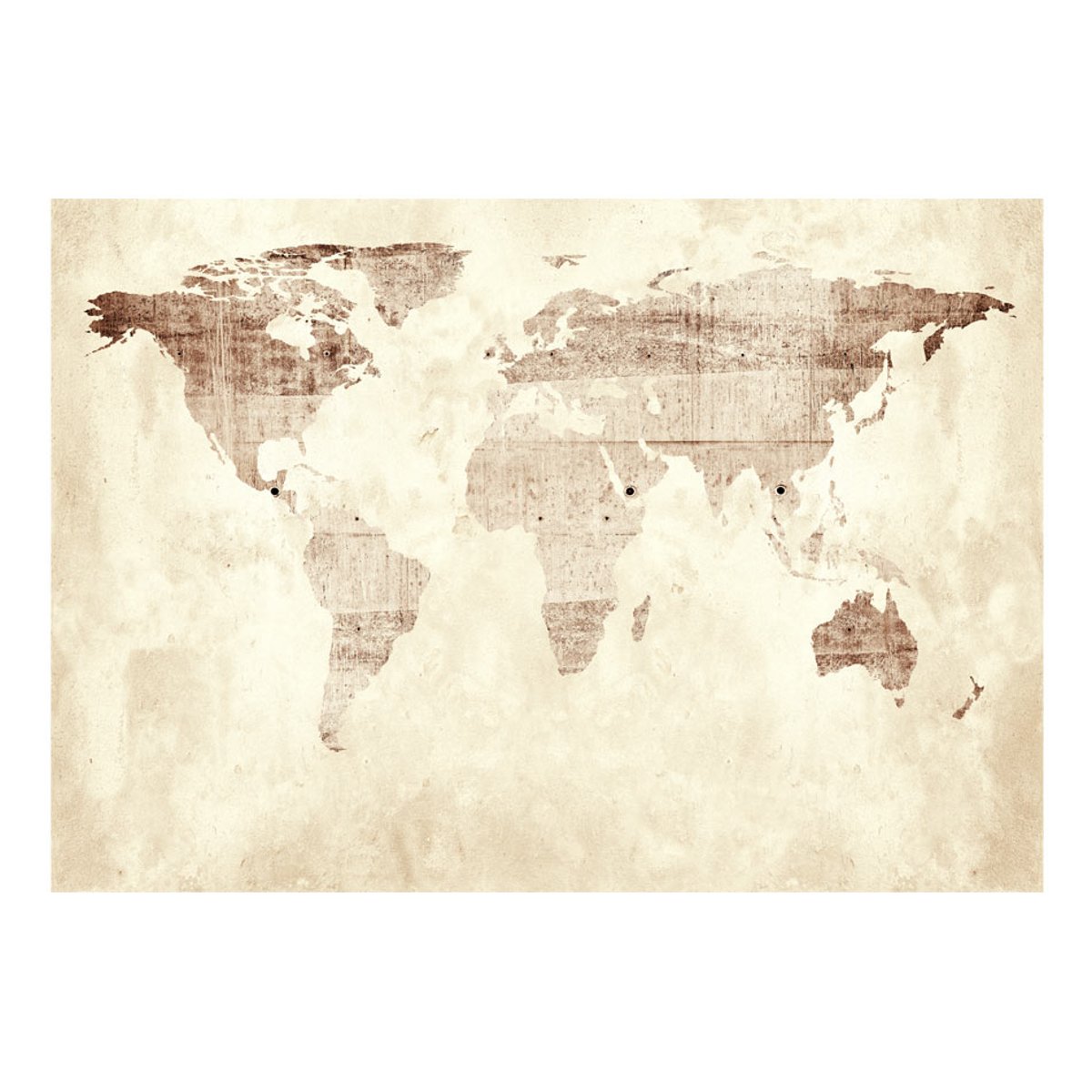 Papier peint intissé panoramique Carte du monde Precious map beige, EDEN