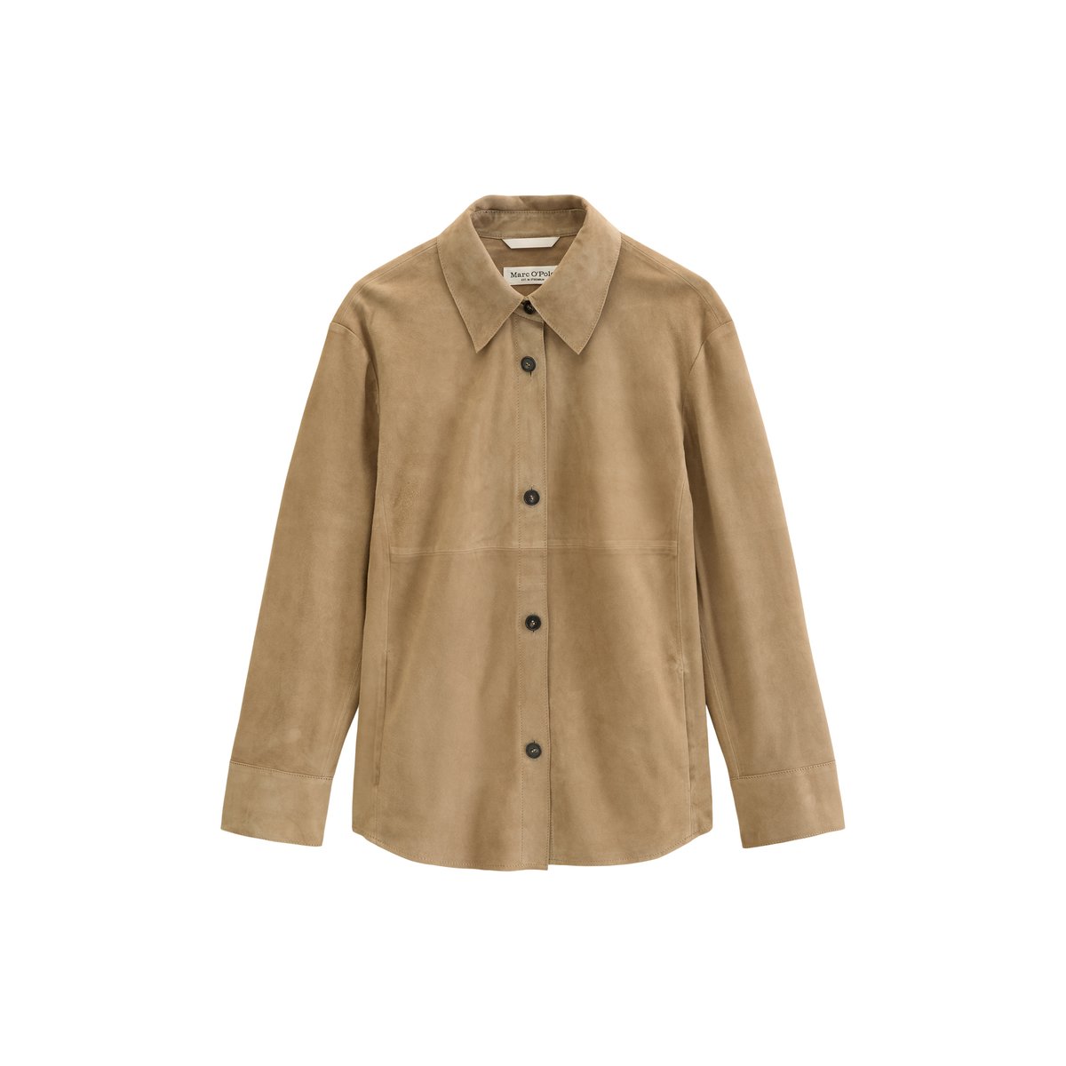 Survêtement en cuir régulier en cuir de chèvre velours doux marron, MARC O'POLO