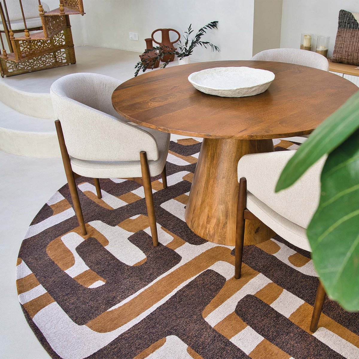 Tapis intérieur/extérieur tissé plat BUFFALO marron, NOVATREND