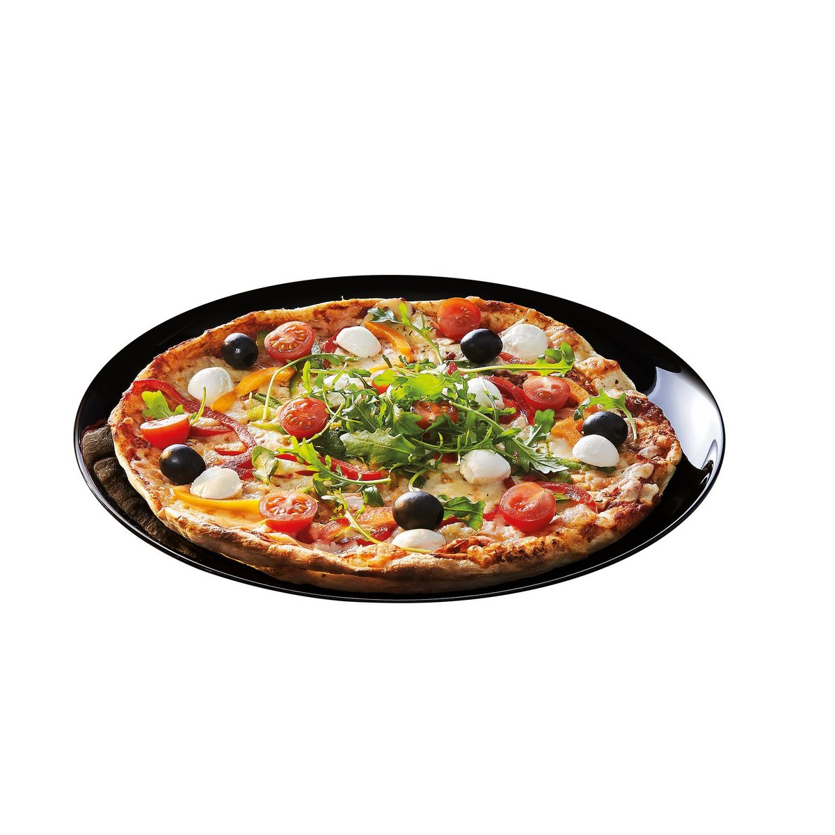 6 assiettes à pizza noires -FRIEND'S TIME noir, LUMINARC
