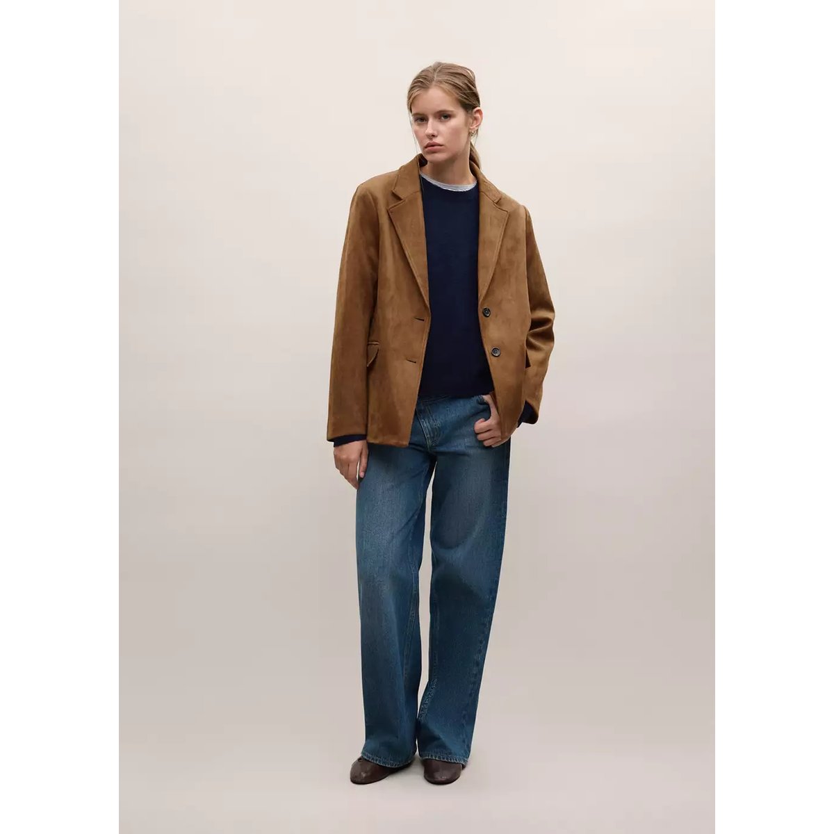 Blazer effet daim tabac, MANGO TEEN