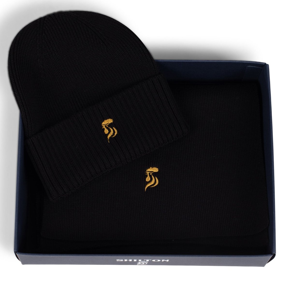 Pack bonnet/écharpe basic noir, SHILTON