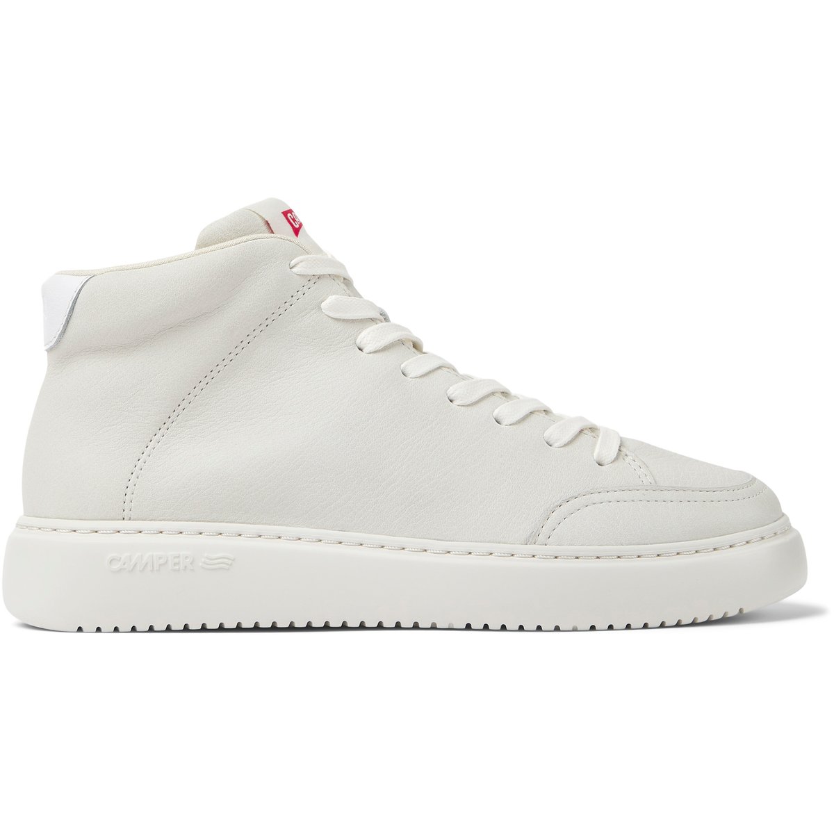 Bottes Runner K21 cuir Smooth Leather blanc naturel, CAMPER