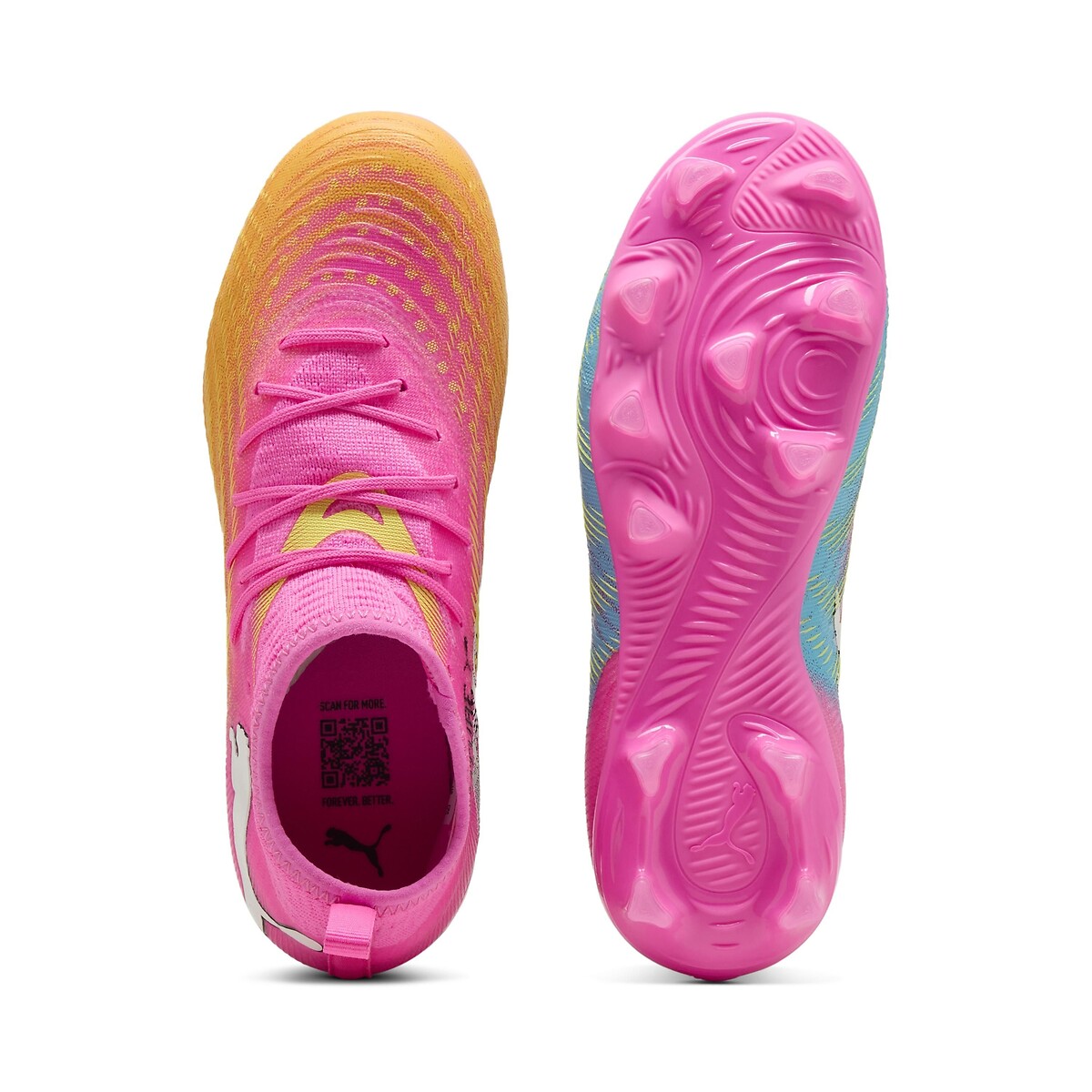 Crampons Future 9 Match FG/AG rose/orange, PUMA