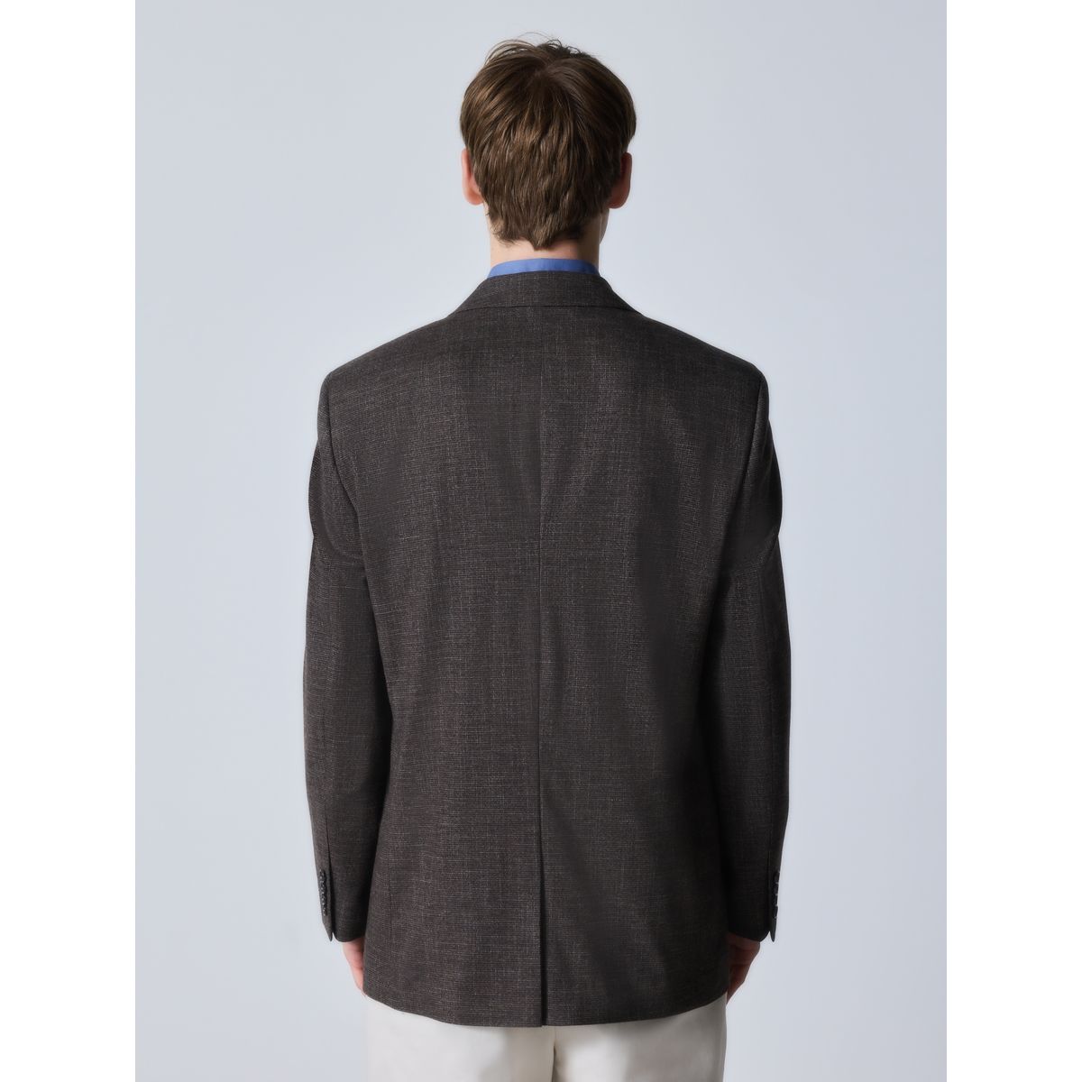 Blazer texturé en laine mélangée marron chocolat, NEXT