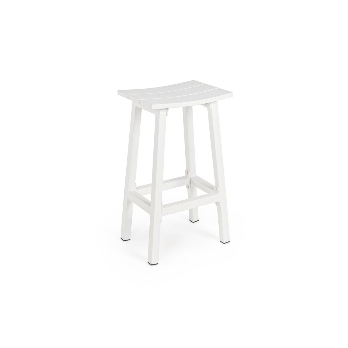 Tabouret de bar de jardin en métal blanc H71 - BAYONNE blanc, HELLIN, DEPUIS 1862