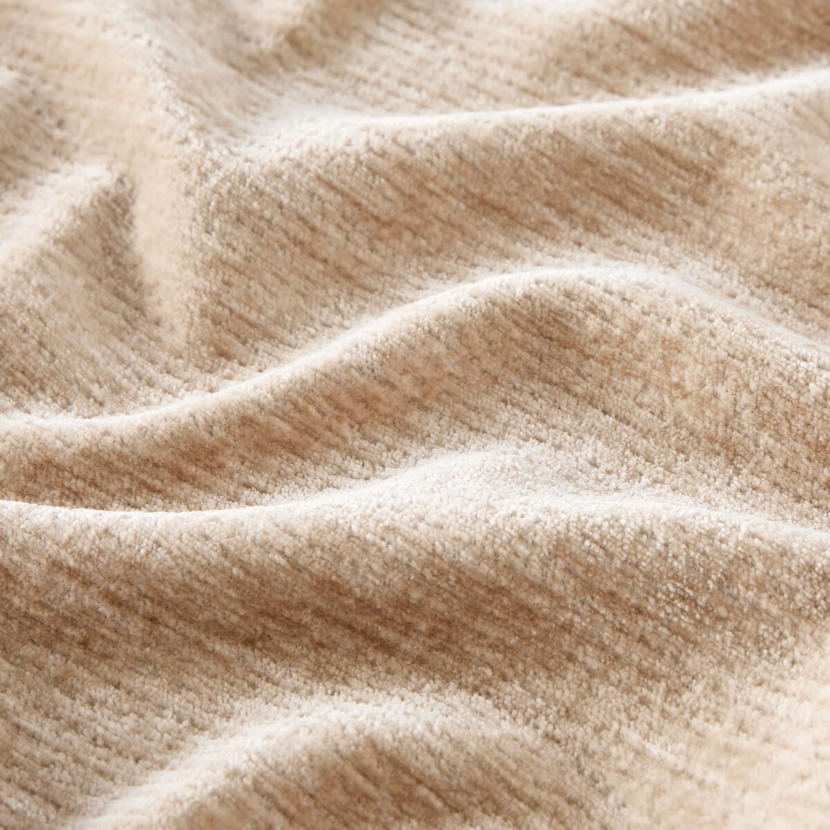 Rideau en velours texturé, à œillets, BOCHA beige, LA REDOUTE INTERIEURS