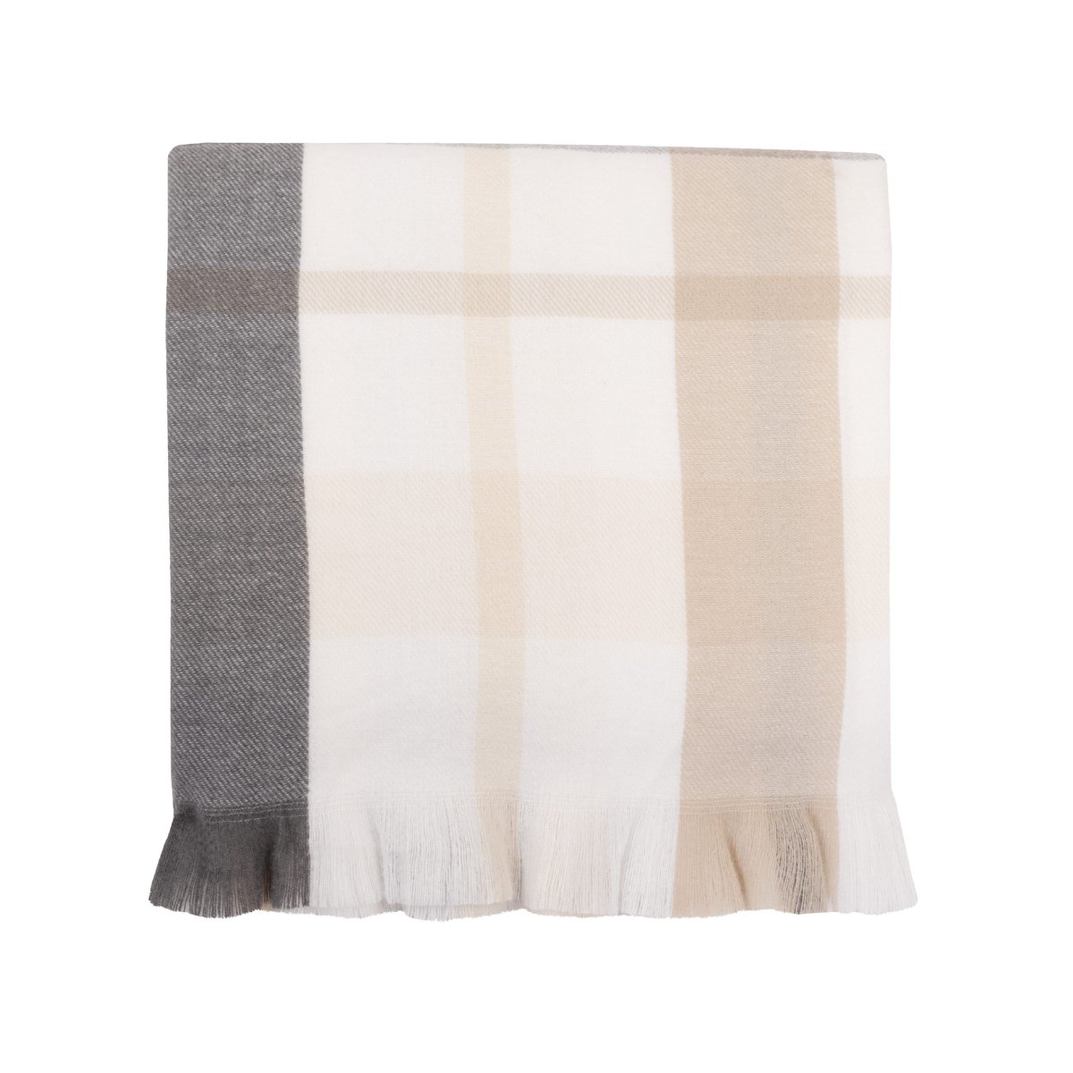 Plaid en polyester, KANILA beige, INSPIRE