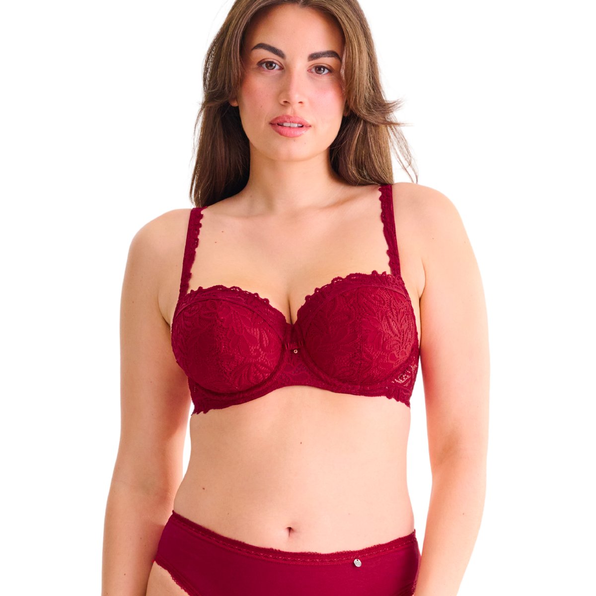 Soutien-gorge préformé TIARA F à G rouge, LISCA