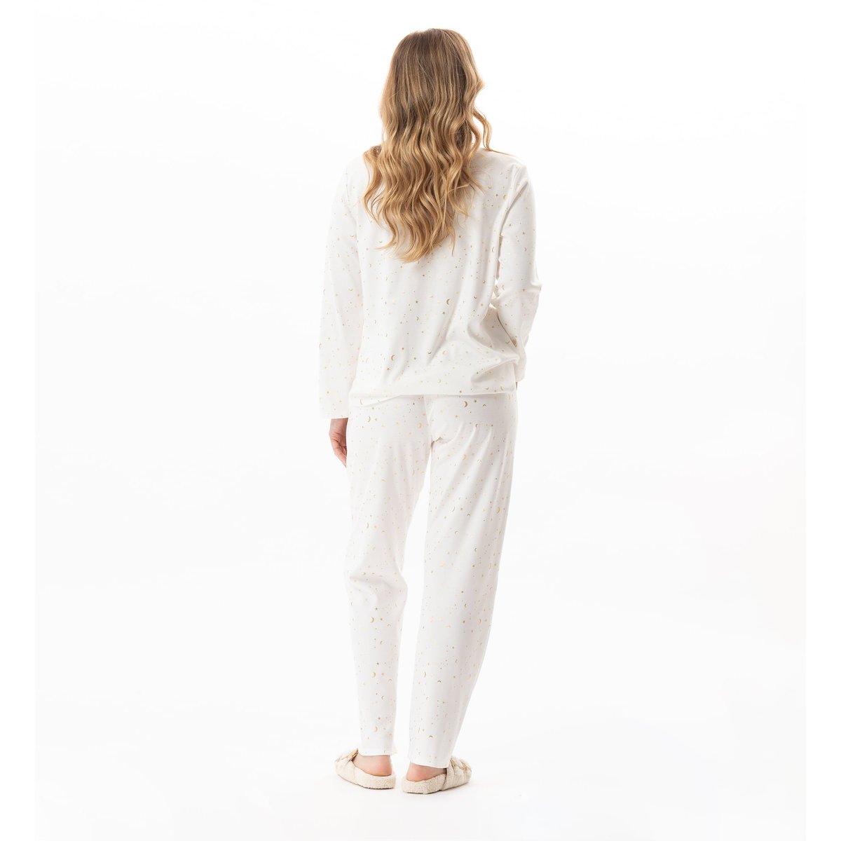 Pyjama en coton LUNA 102 ecru, LE CHAT