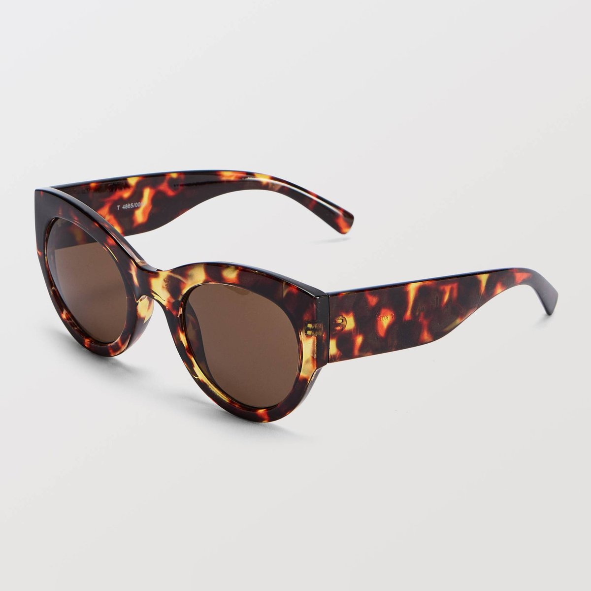 Lunettes de soleil rectangles ecaille clair, MONOPRIX