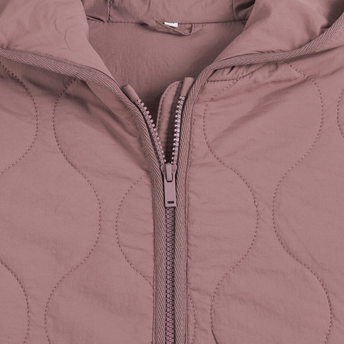 Doudoune légère à capuche rose taupe, LA REDOUTE COLLECTIONS