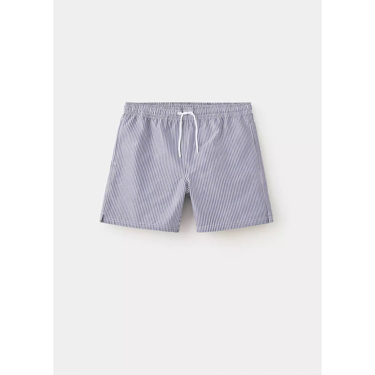 Maillot de bain effet seersucker bleu marine foncé, MANGO MAN