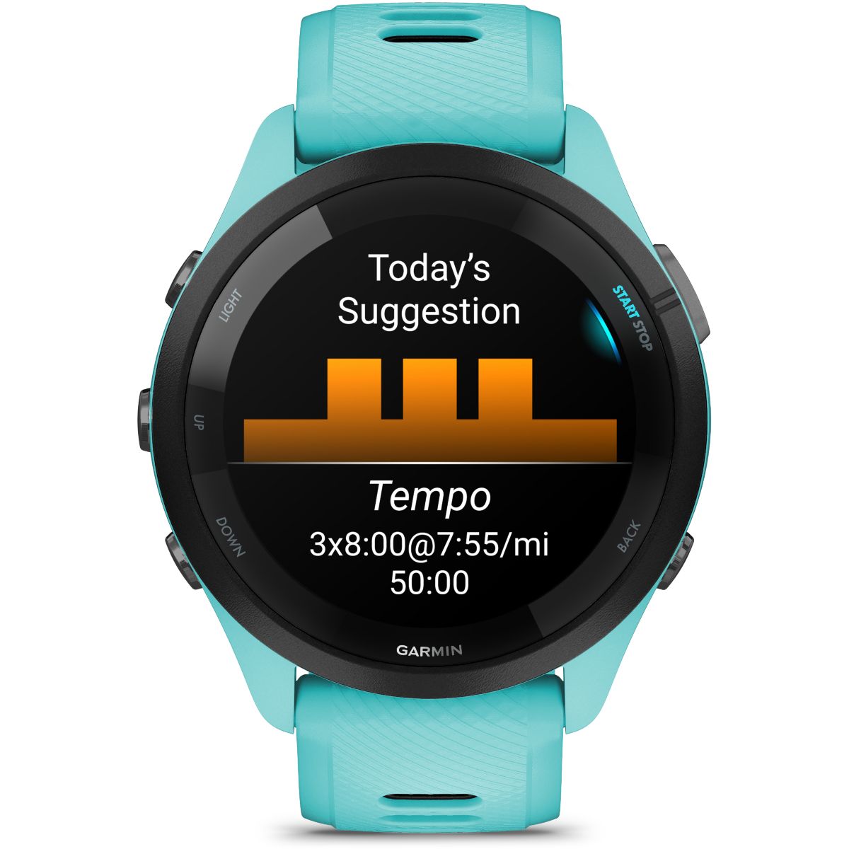 Montre connectée Forerunner 265 Music Turquoise / NOIR AMOLED GPS IP6X bleu, GARMIN