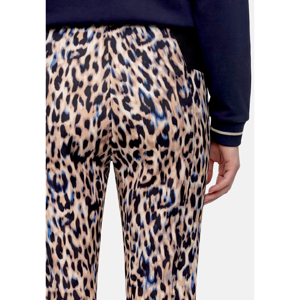 Pantalon basique à taille élastique dark blue/beige, BETTY BARCLAY