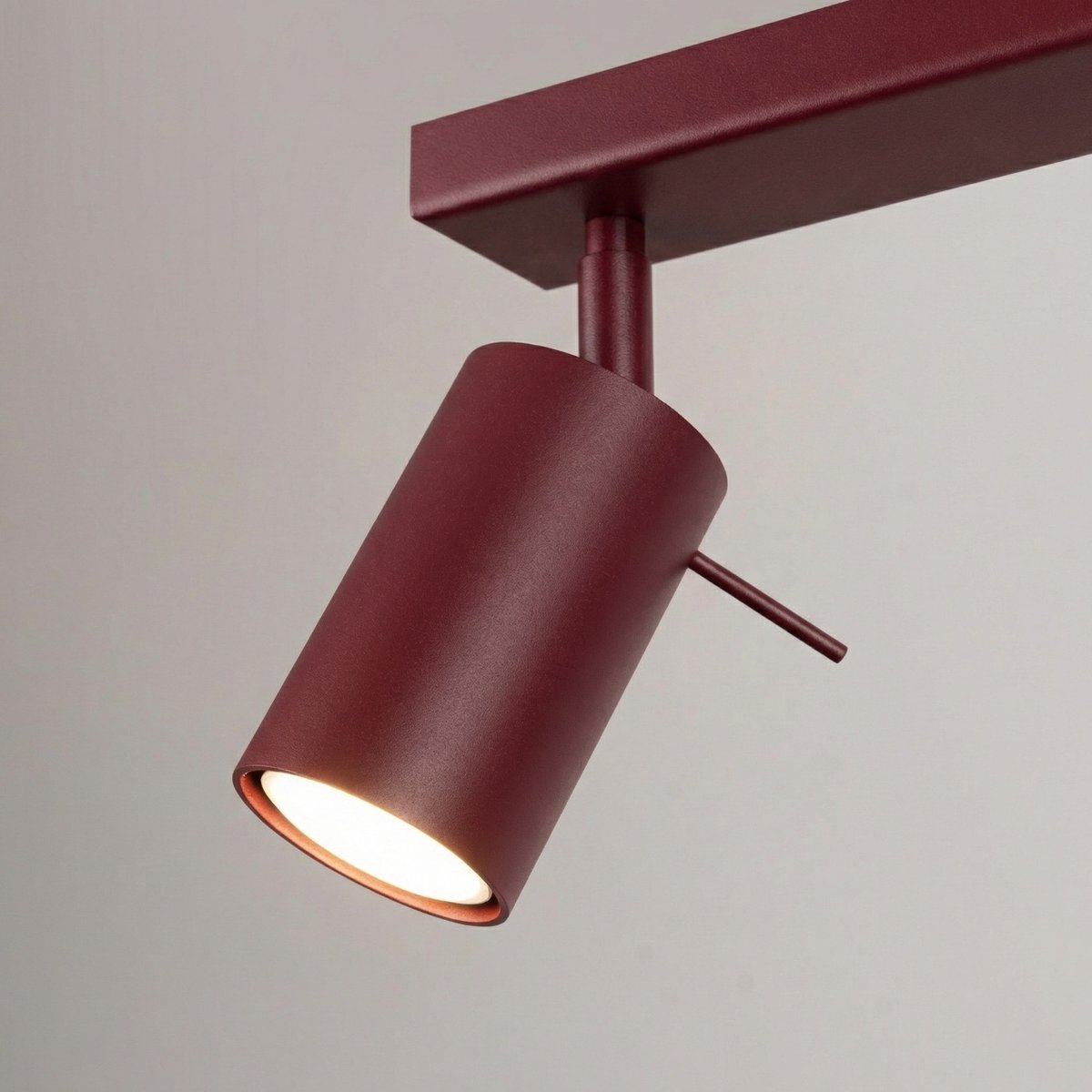 Plafonnier Acier Bordeaux GU10 2 RING bordeaux, EDEN