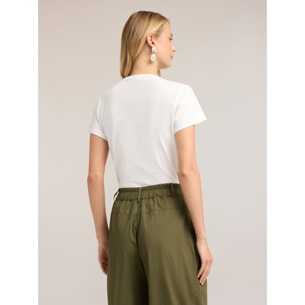 T-shirt avec application florale de cristaux et perles blanc, MOTIVI