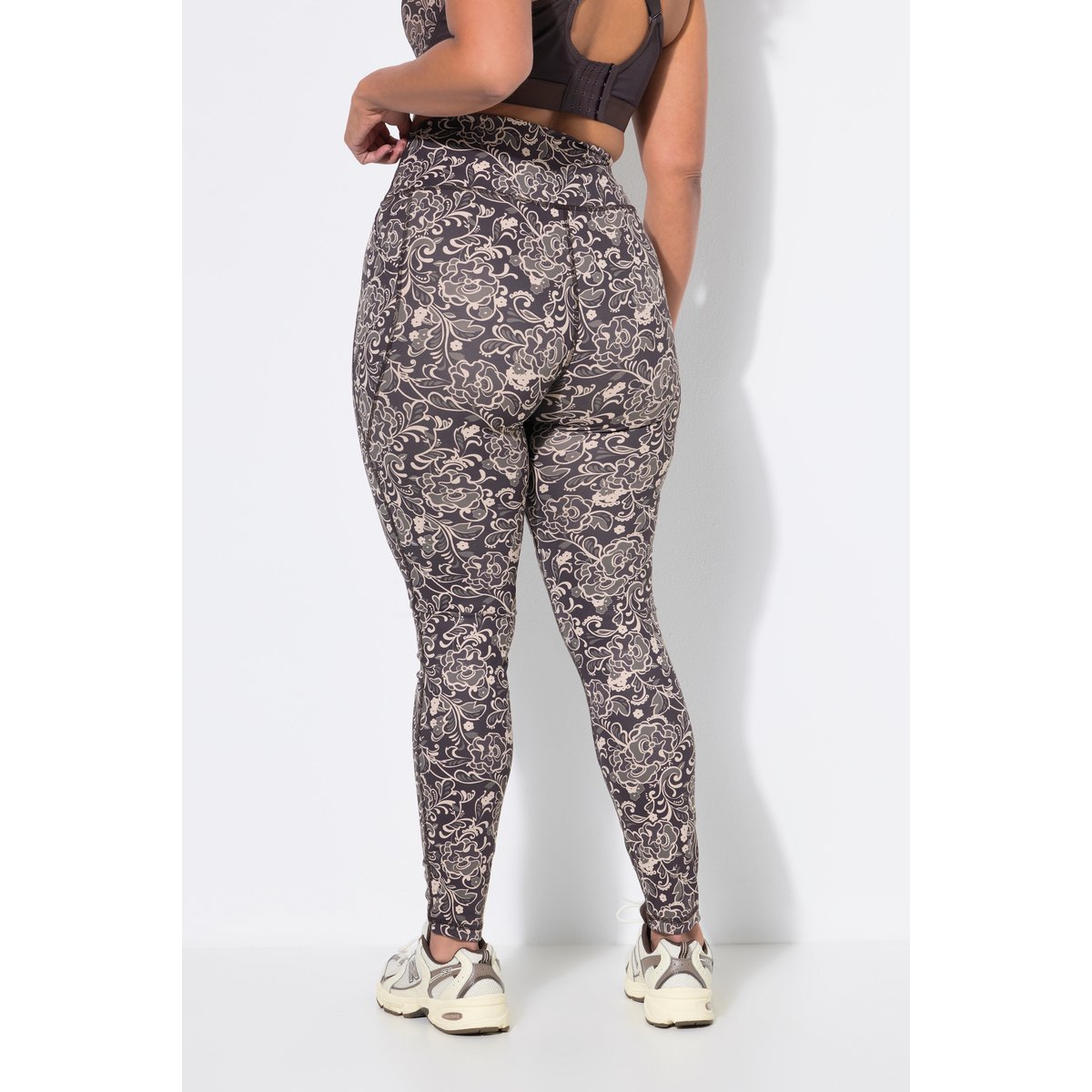 Legging de sport, motif floral acajou, ULLA POPKEN