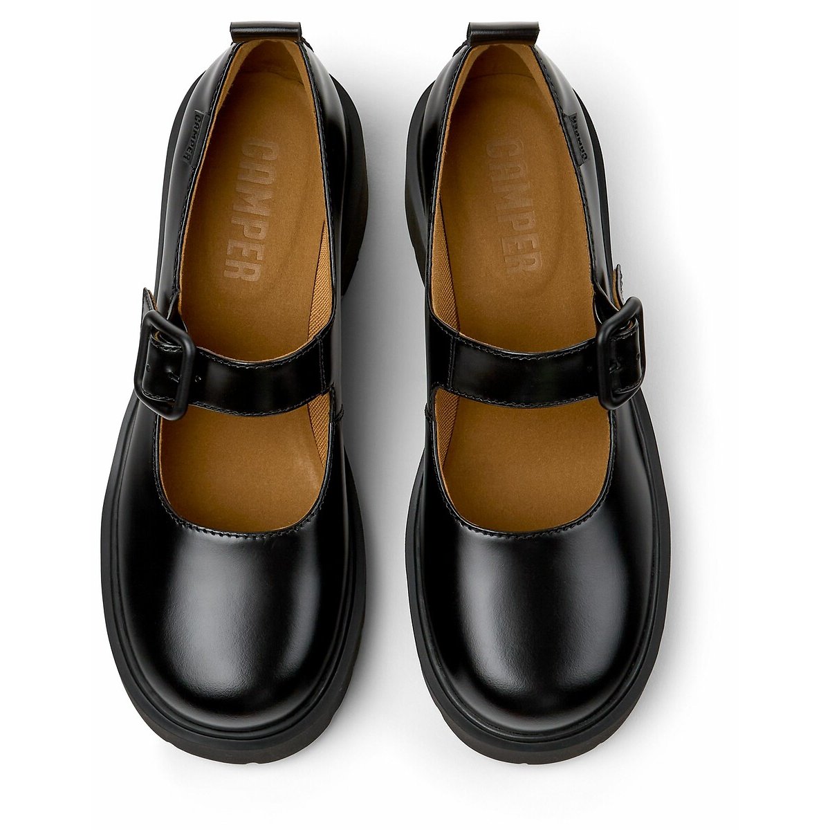 Chaussures babies cuir Milah noir, CAMPER