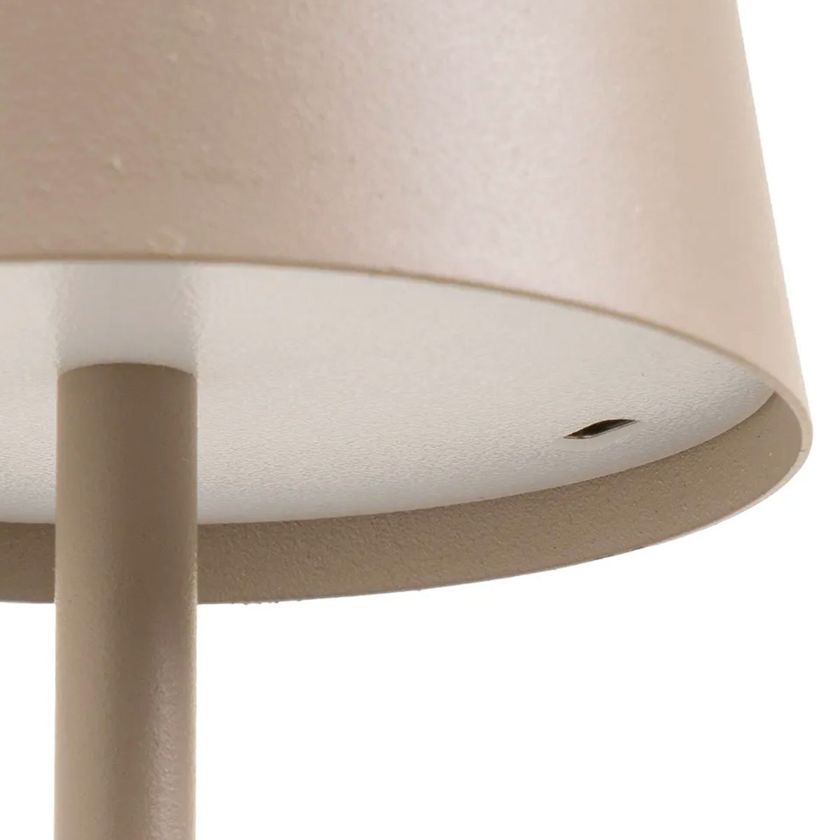 Lampe à poser en métal beige LED sans fil 9x9x27cm beige, WADIGA