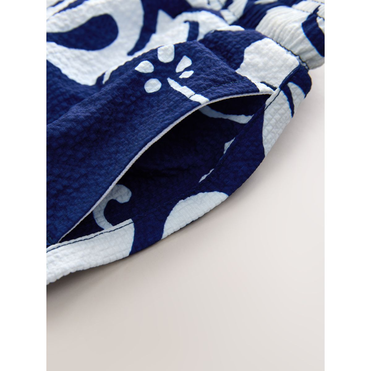 Short de bain imprimé bleu marine, NEXT