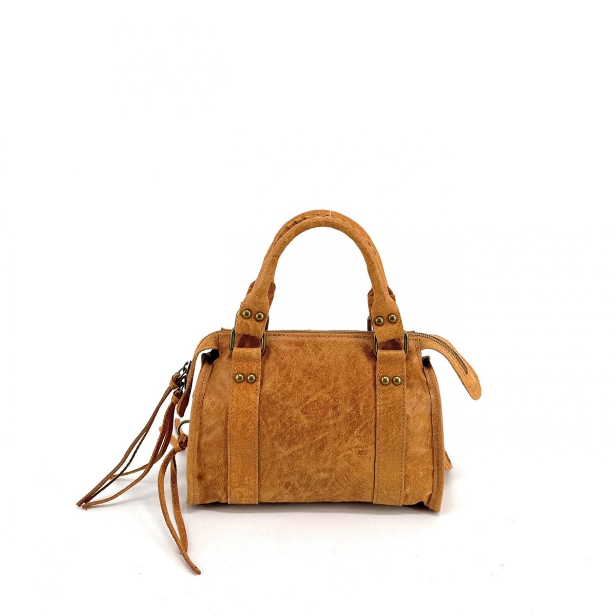 Mini-sac bowling en cuir brossé SANDSTORM MINI noir, OH MY BAG
