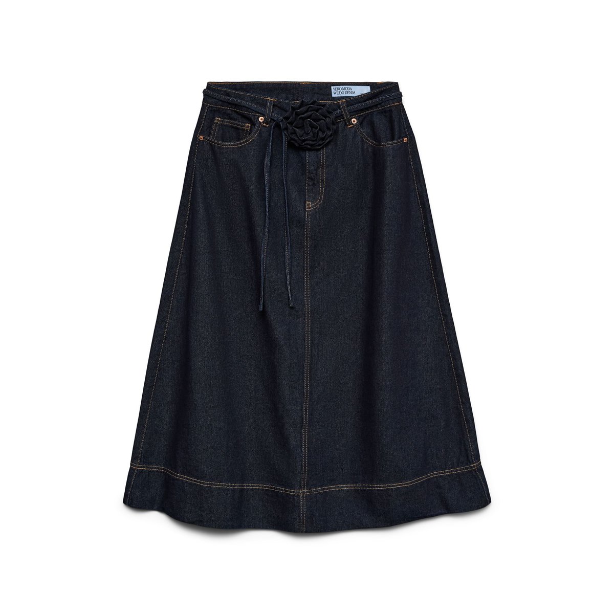 Jupe En Denim dark blue denim, VERO MODA